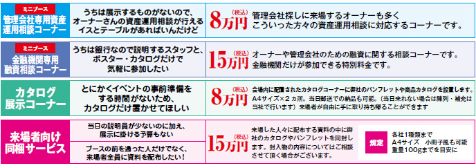 賃貸住宅フェア・通常ブース以外の出展方法